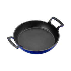 Turgla Cast Iron dia.7.75" h:1" Round Blue Cast Iron Pan