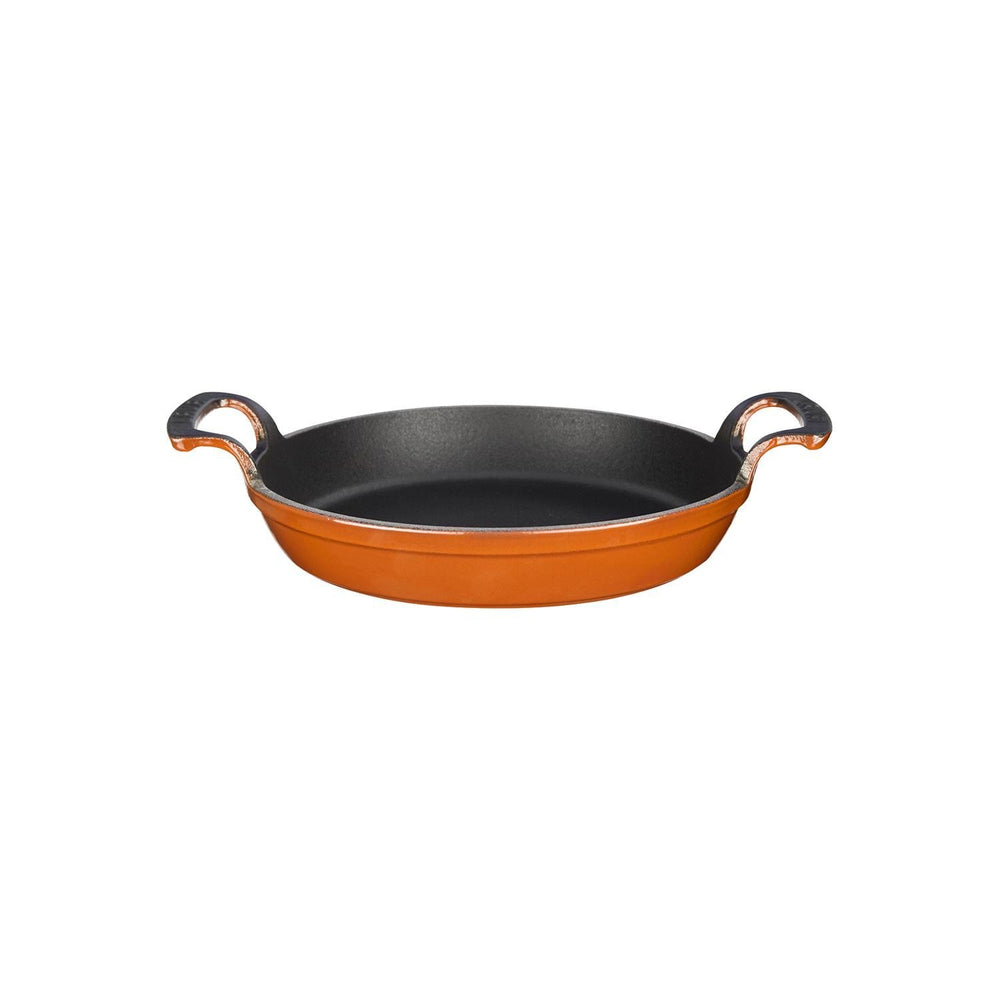 Turgla Cast Iron dia.7.75" h:1" Round Orange Cast Iron Pan