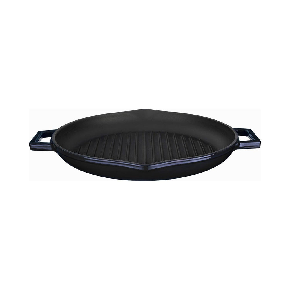 Turgla Cast Iron dia.11.75" h:2" 3 qt. Round Black Cast Iron Pan