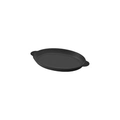 Turgla Cast Iron 9.75" x 7.25" x h:1" Oval Black Cast Iron Pan
