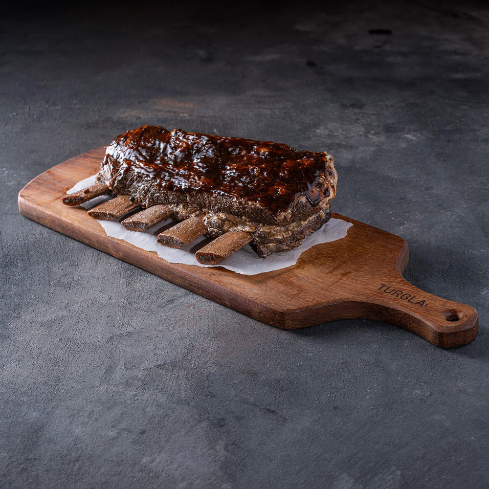 Turgla Wood 22" x 7" Rectangular Brown Wood Serving