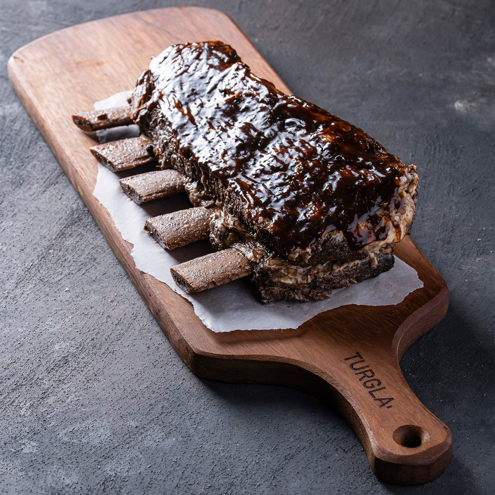 Turgla Wood 22" x 7" Rectangular Brown Wood Serving