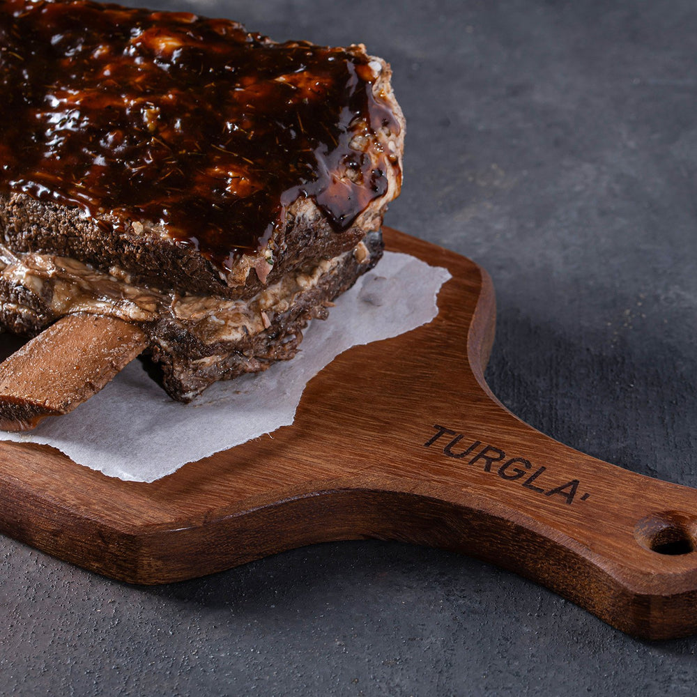 Turgla Wood 22" x 7" Rectangular Brown Wood Serving