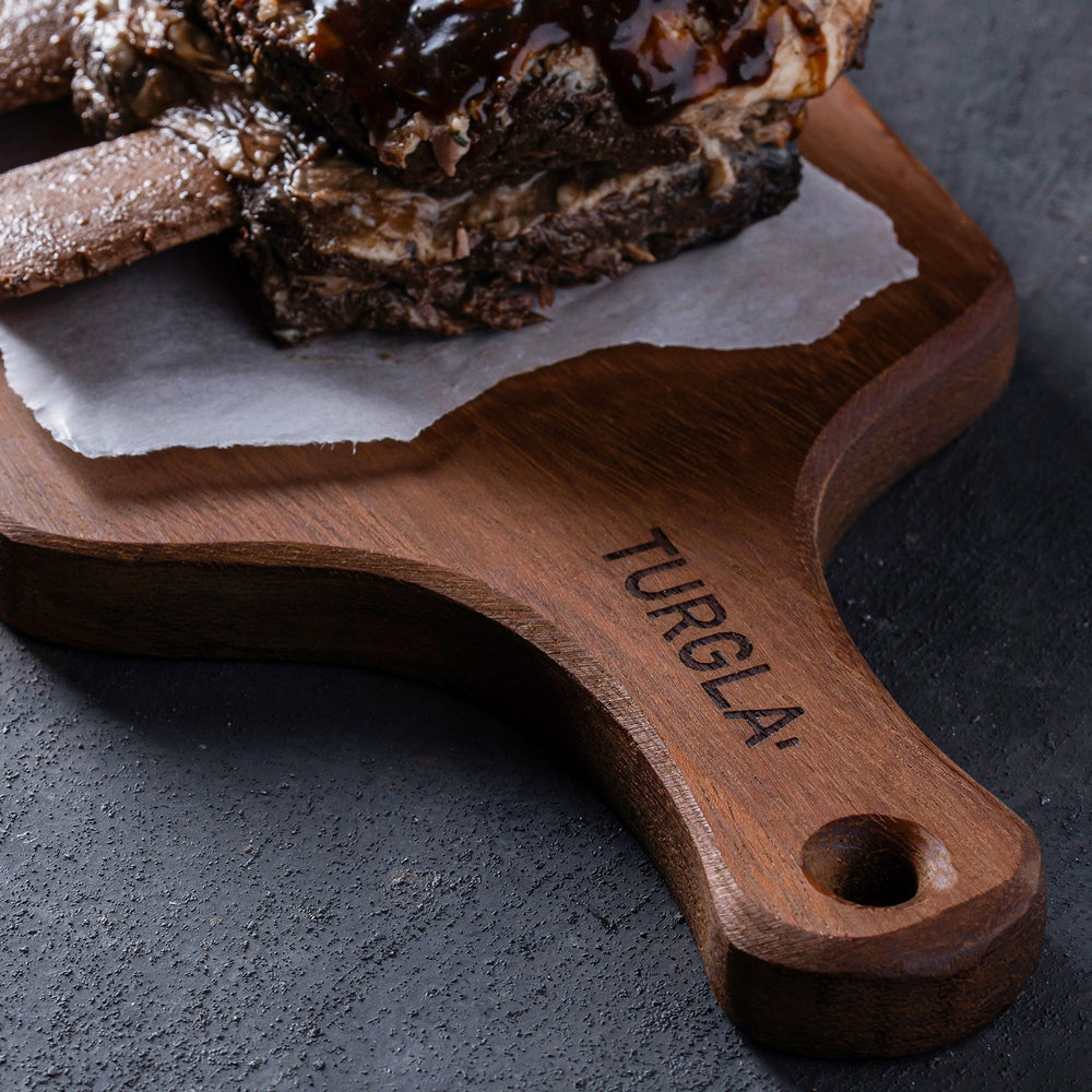 Turgla Wood 22" x 7" Rectangular Brown Wood Serving