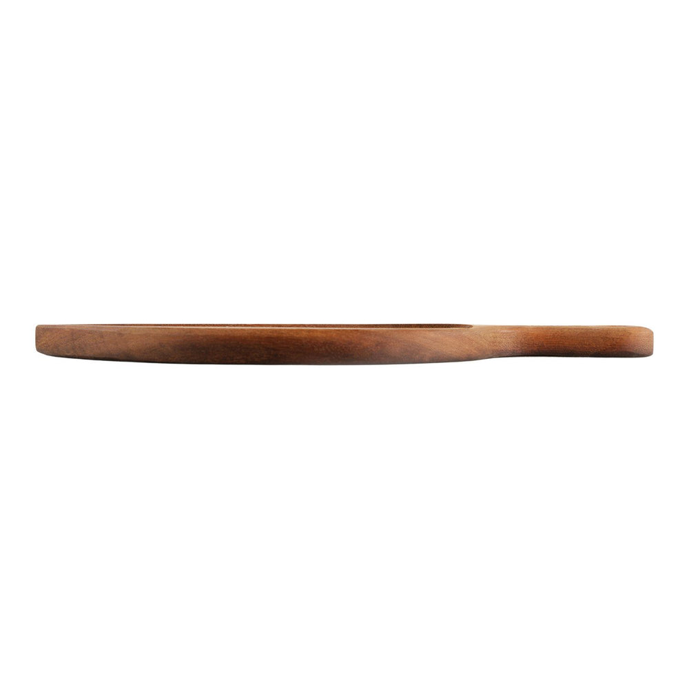Turgla Wood dia.17" h:0.75" Round Brown Wood Serving