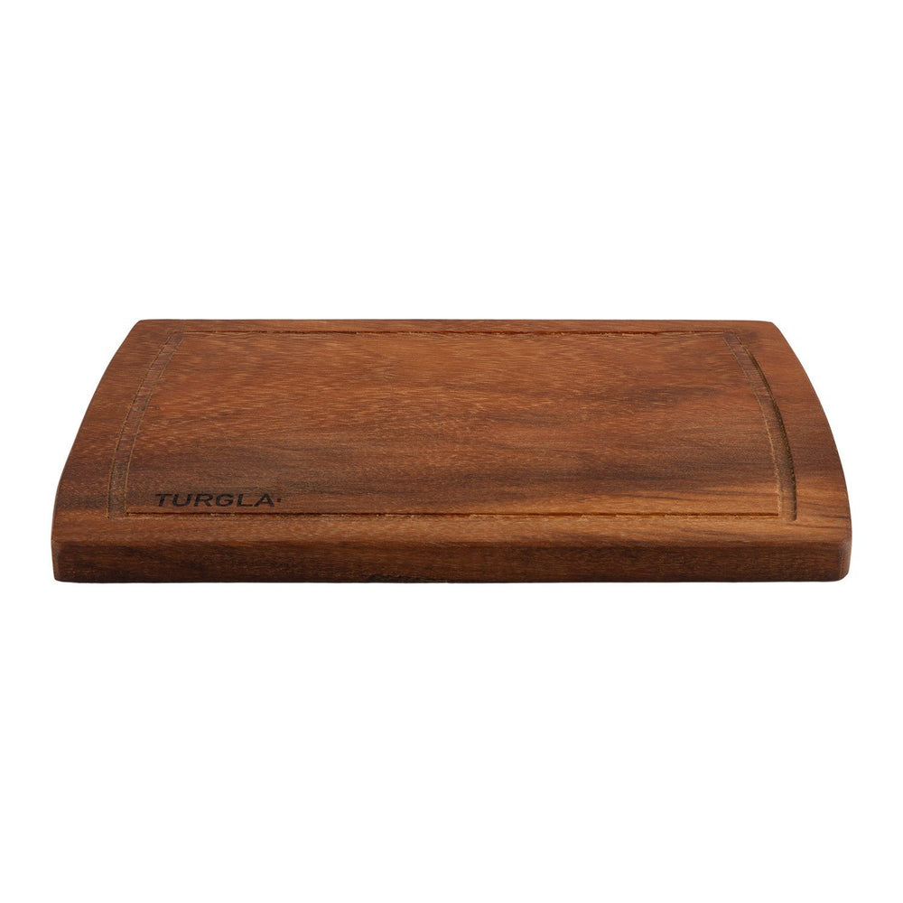 Turgla Wood 15" x 9" Rectangular Brown Wood Serving