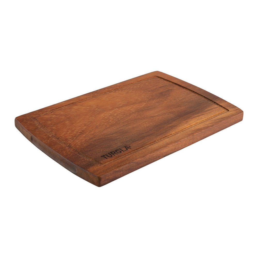 Turgla Wood 15" x 9" Rectangular Brown Wood Serving