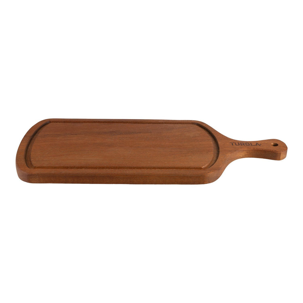 Turgla Wood 19" x 9" Rectangular Brown Wood Serving