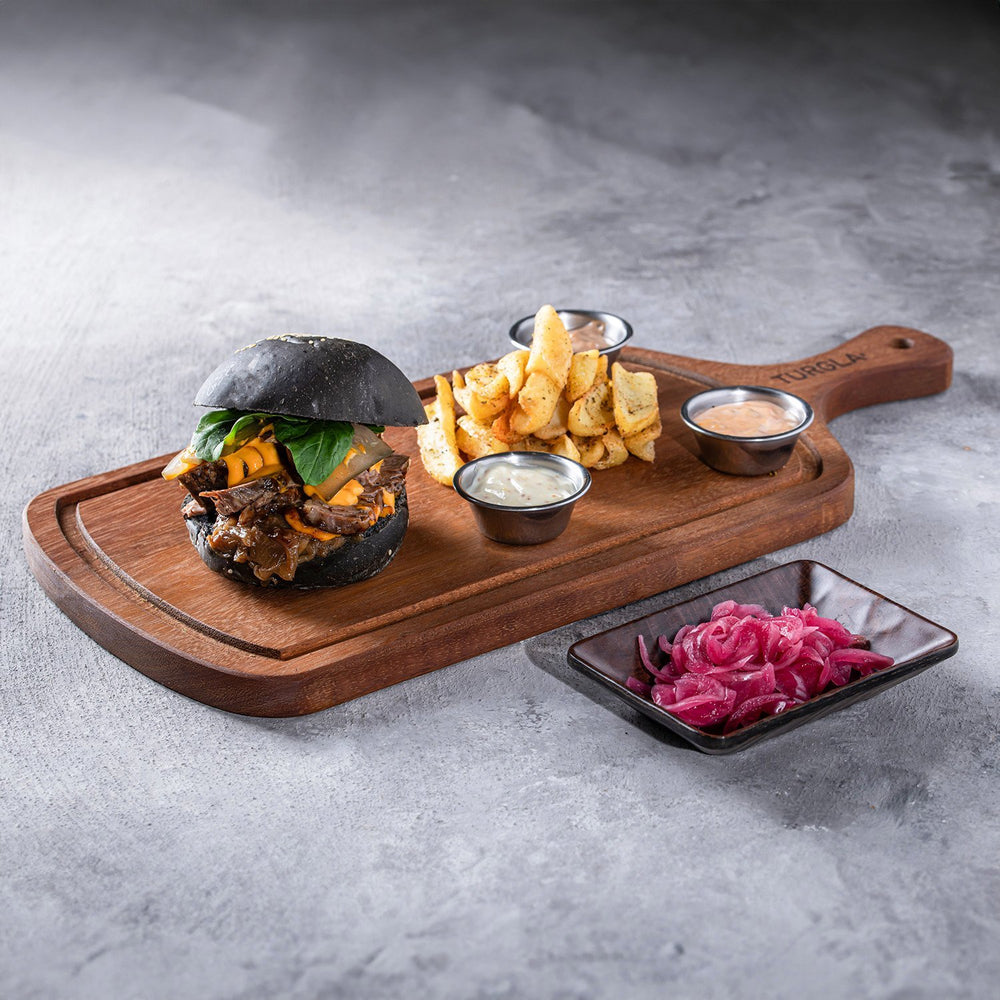 Turgla Wood 19" x 9" Rectangular Brown Wood Serving