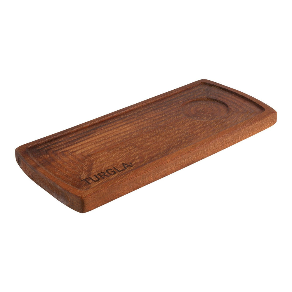 Turgla Wood 13.75" x 6" Rectangular Brown Wood Serving