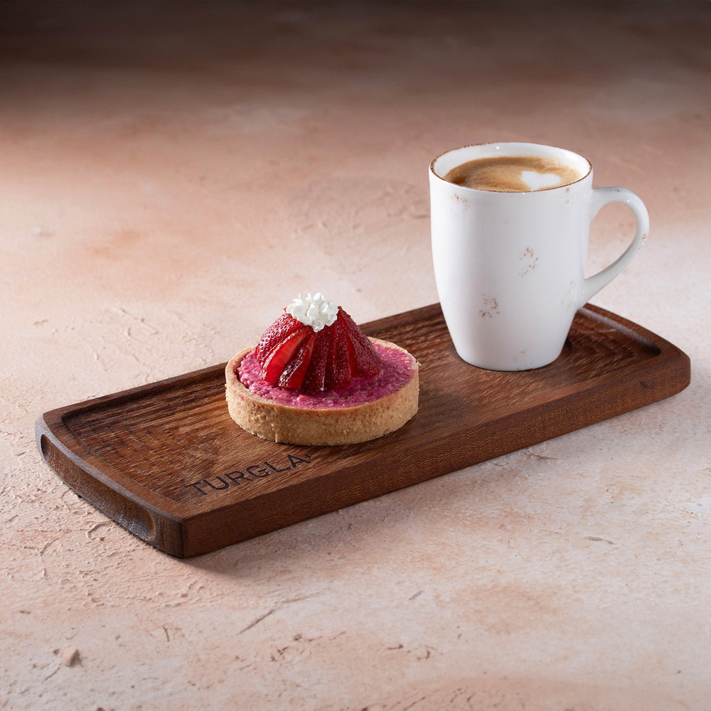 Turgla Wood 13.75" x 6" Rectangular Brown Wood Serving