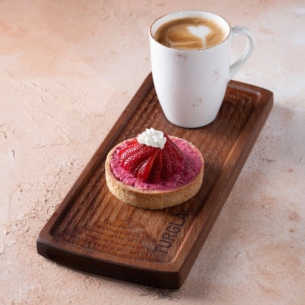 Turgla Wood 13.75" x 6" Rectangular Brown Wood Serving