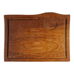 Turgla Wood 12" x 9" Rectangular Brown Wood Serving