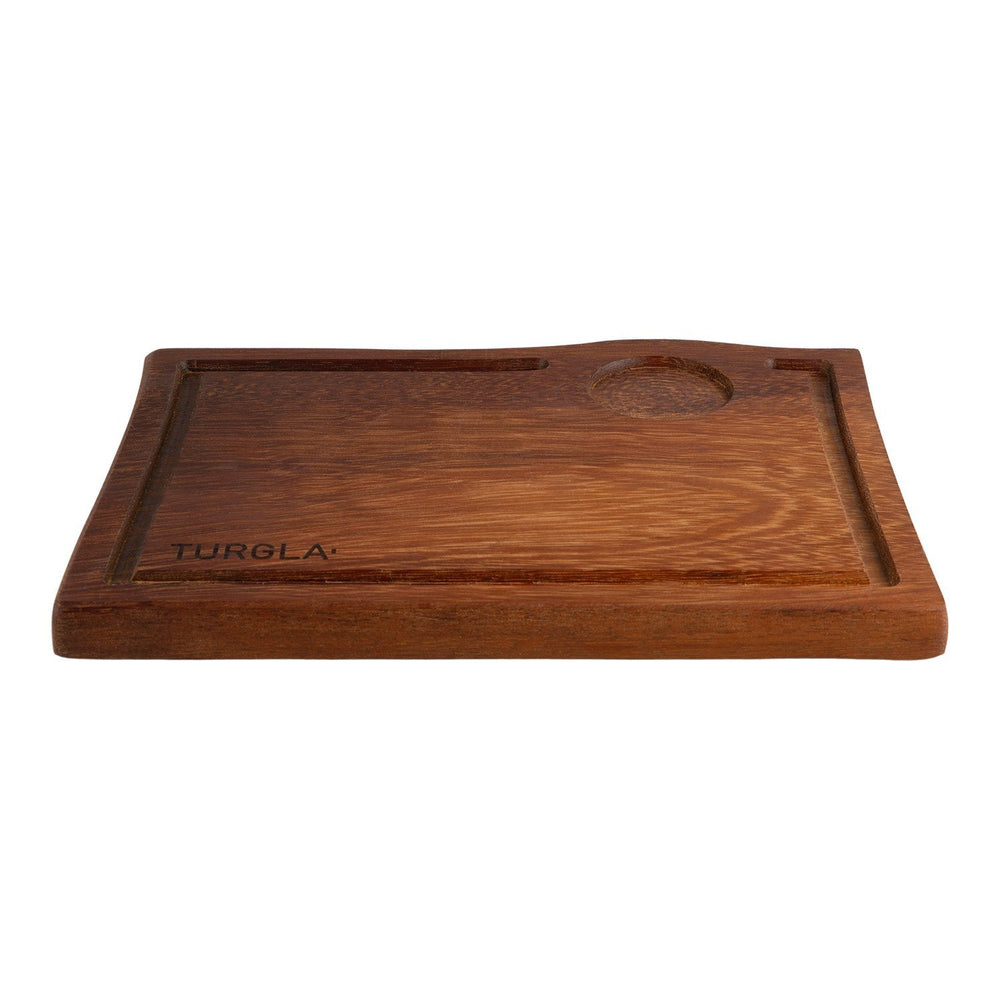 Turgla Wood 12" x 9" Rectangular Brown Wood Serving