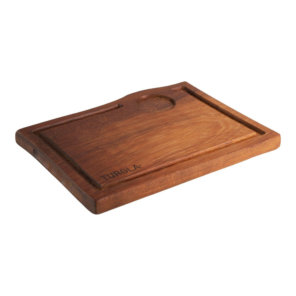 Turgla Wood 12" x 9" Rectangular Brown Wood Serving