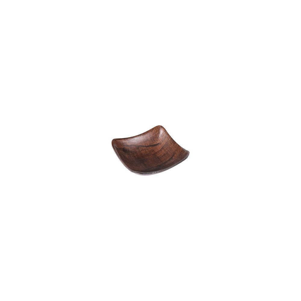 Turgla EcoGrain 4.75" x 4.75" x h:1.5" 7 oz. Square Brown Composite Bowl