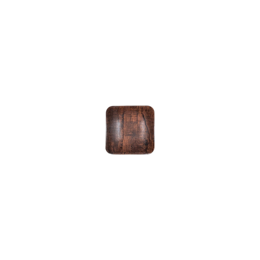 Turgla EcoGrain 4.75" x 4.75" x h:1.5" 7 oz. Square Brown Composite Bowl