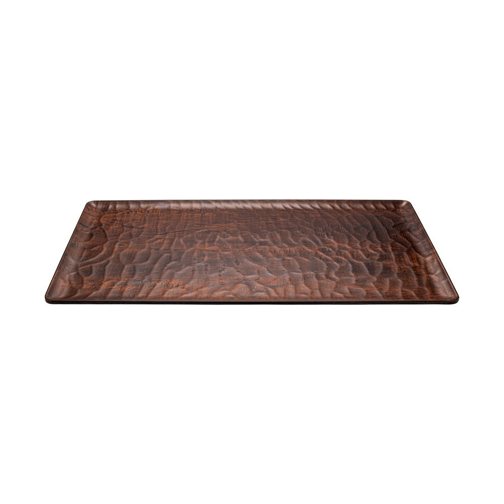 Turgla EcoGrain 20.75" x 12.75" x h:0.5" Rectangular Brown Composite Platter