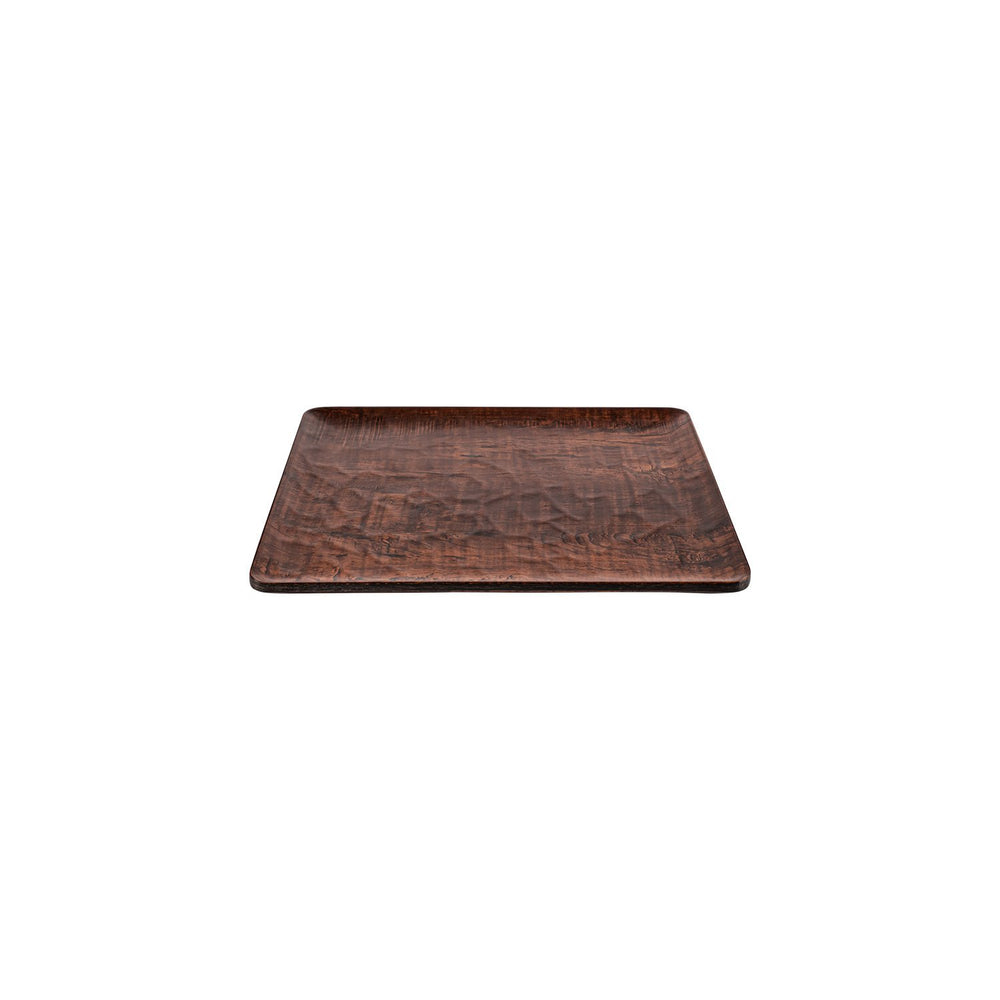 Turgla EcoGrain 12.75" x 10.5" x h:0.5" Rectangular Brown Composite Platter