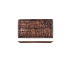 Turgla EcoGrain 12.75" x 7" Rectangular Brown Composite Plate