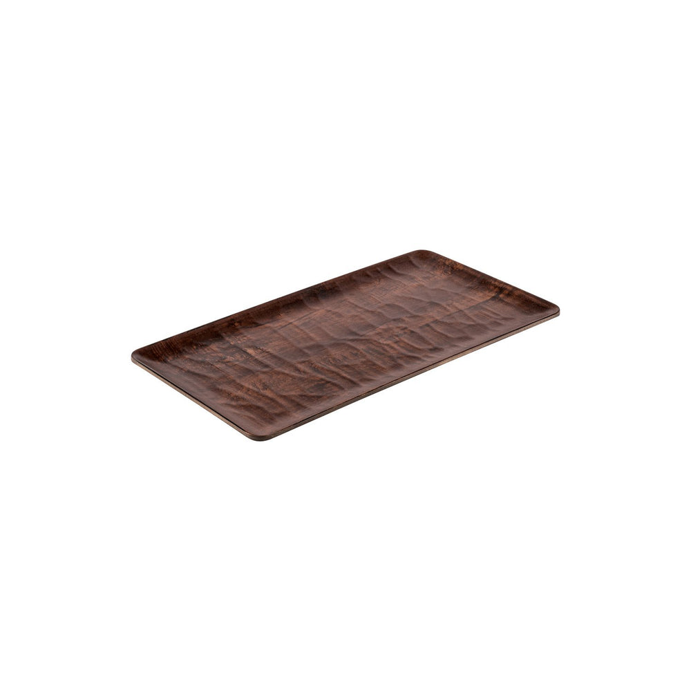Turgla EcoGrain 12.75" x 7" Rectangular Brown Composite Plate