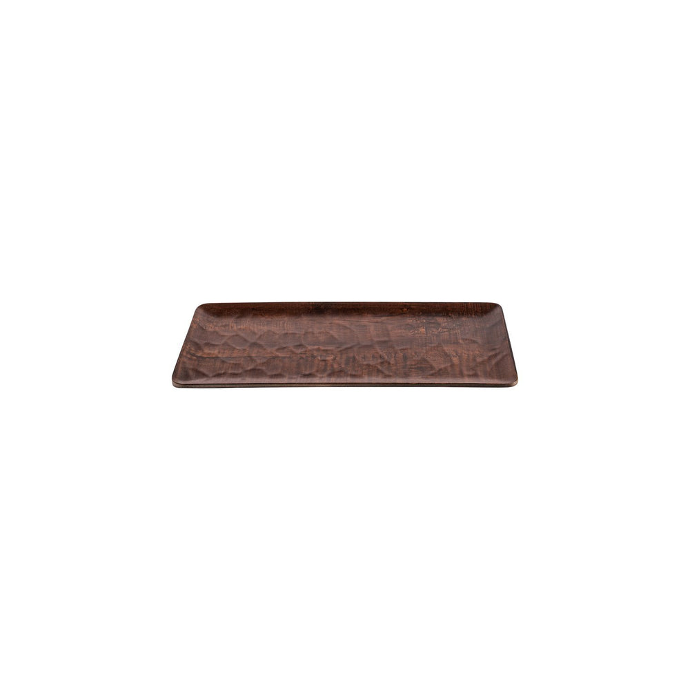 Turgla EcoGrain 12.75" x 7" Rectangular Brown Composite Plate