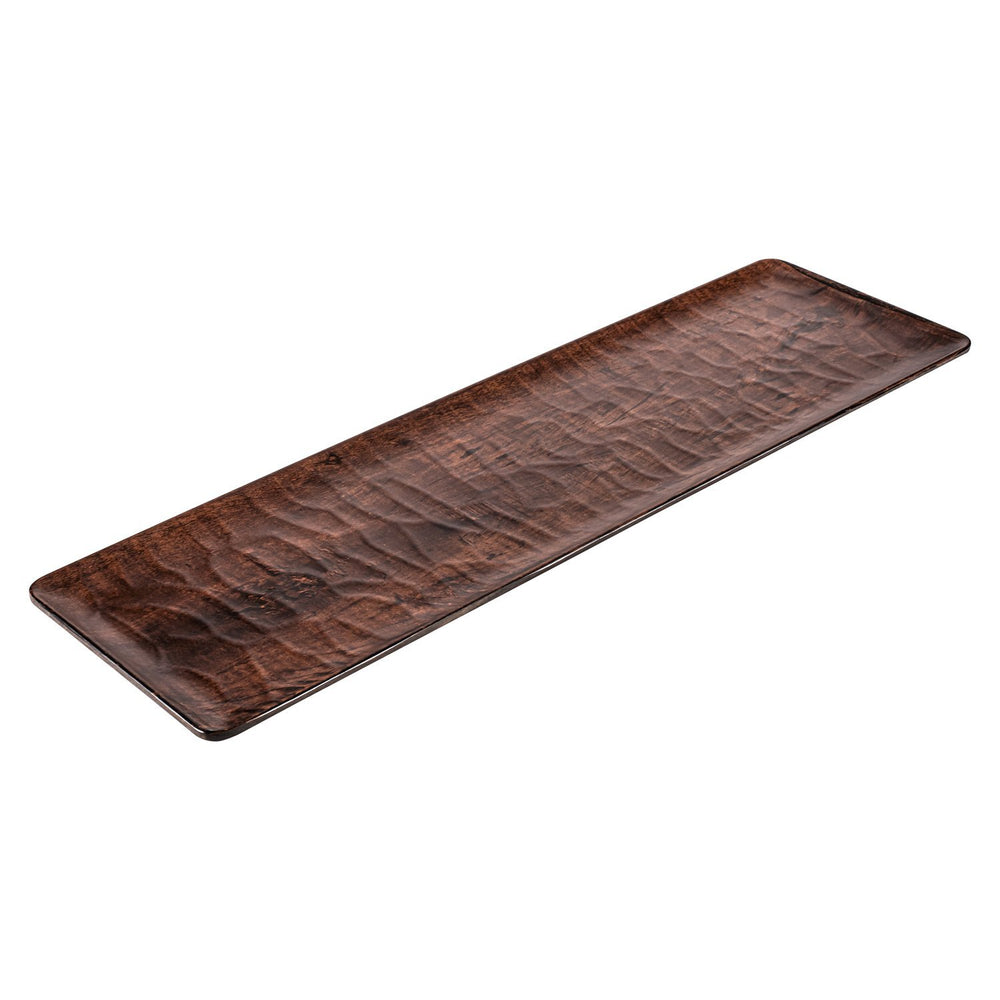 Turgla EcoGrain 20.75" x 6.25" x h:0.5" Rectangular Brown Composite Platter