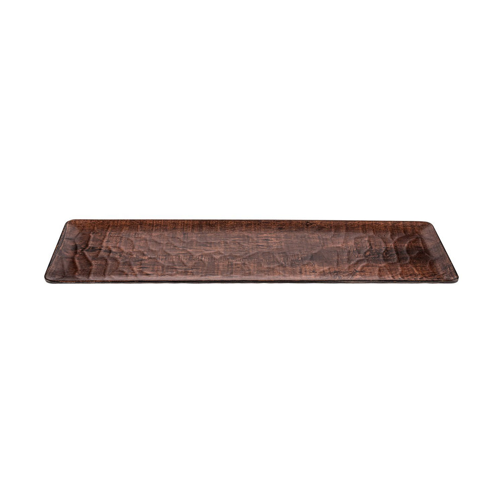 Turgla EcoGrain 20.75" x 6.25" x h:0.5" Rectangular Brown Composite Platter