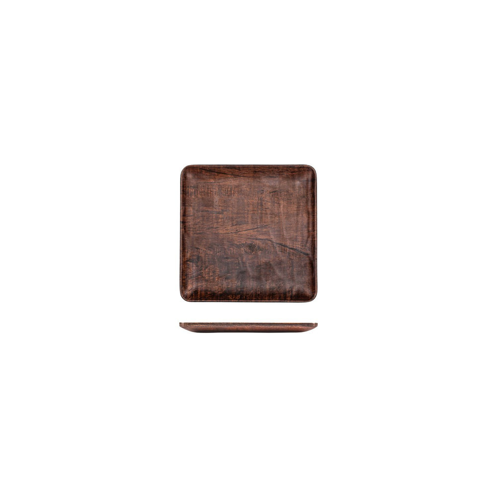 Turgla EcoGrain 7" x 7" Square Brown Composite Plate