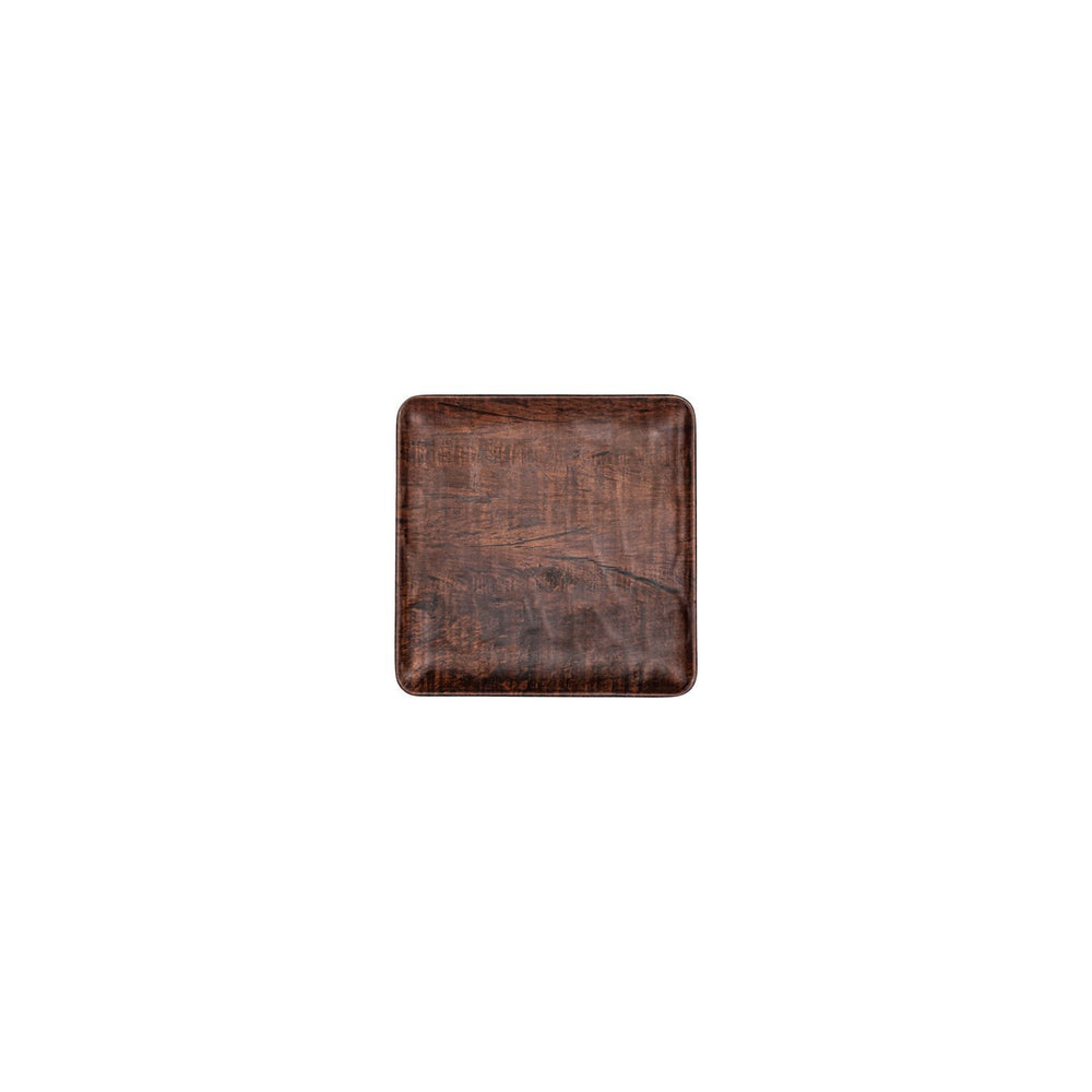 Turgla EcoGrain 7" x 7" Square Brown Composite Plate