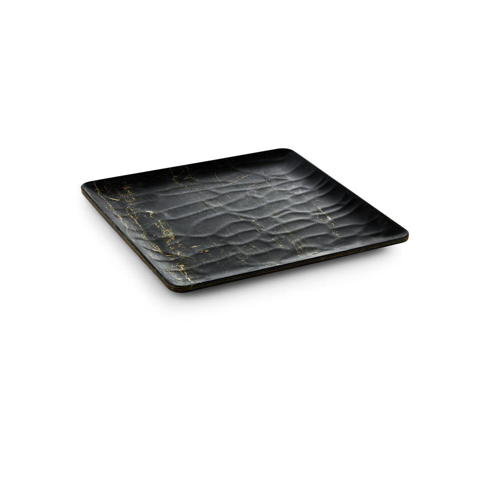 Turgla EcoGrain 10.25" x 10.25" Square Black Composite Plate