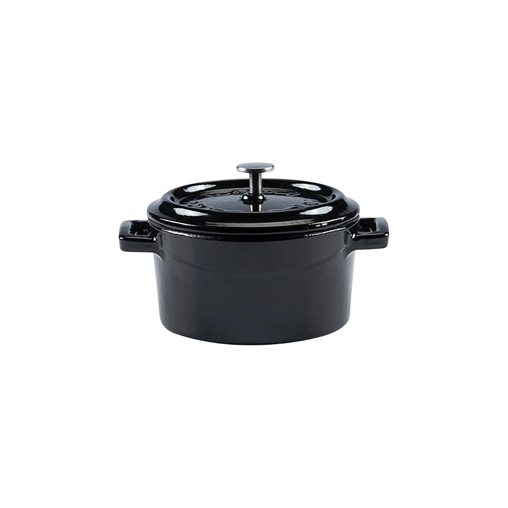 Turgla Cast Iron dia.4" h:2" 13 oz. Round Black Cast Iron Dutch Oven