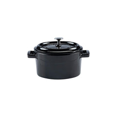 Turgla Cast Iron dia.4" h:2" 13 oz. Round Black Cast Iron Dutch Oven