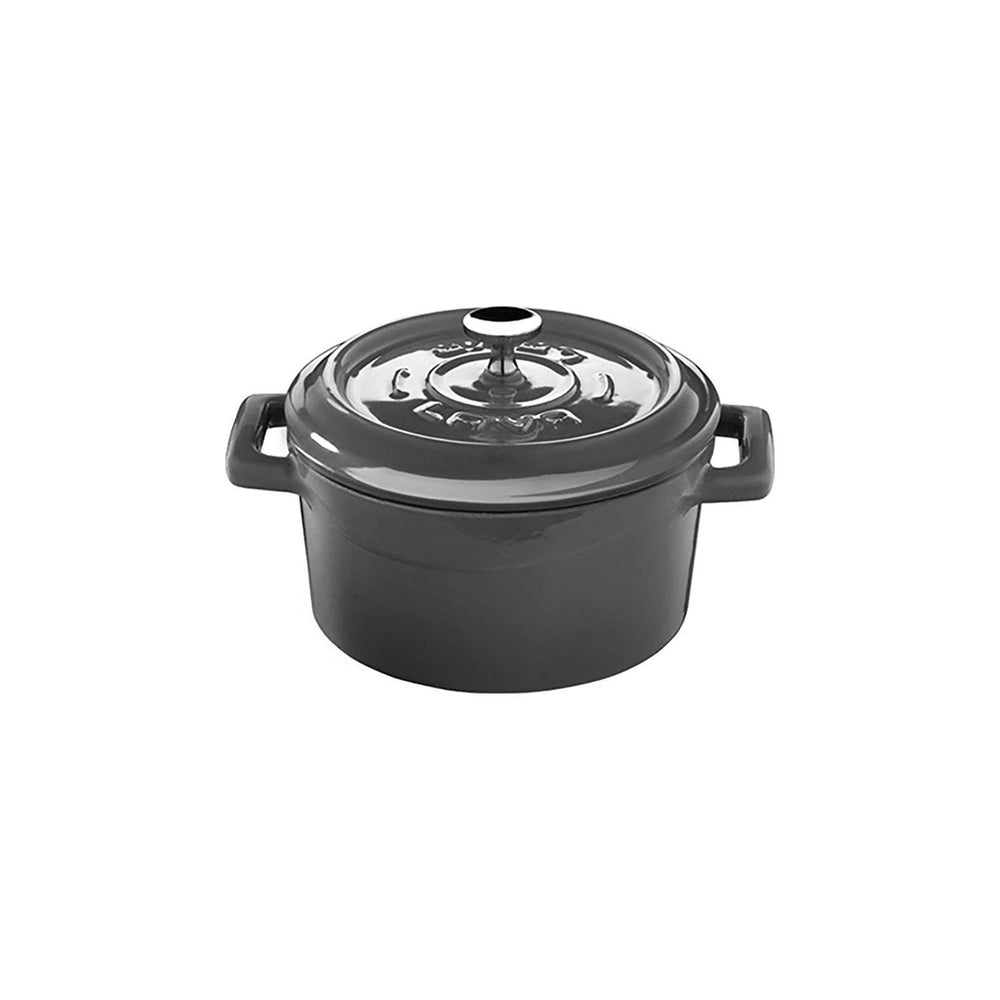 Turgla Cast Iron dia.4" h:2" 13 oz. Round Gray Cast Iron Dutch Oven