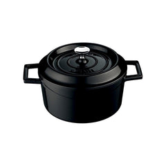 Turgla Cast Iron dia.7.75" h:4" 3 qt. Round Black Cast Iron Dutch Oven