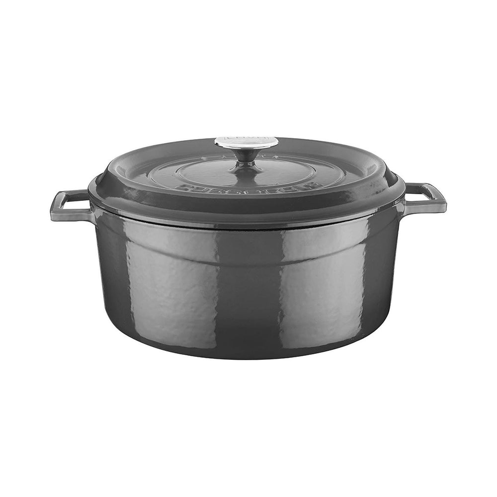 Turgla Cast Iron dia.11" h:5" 7 qt. Round Gray Cast Iron Dutch Oven