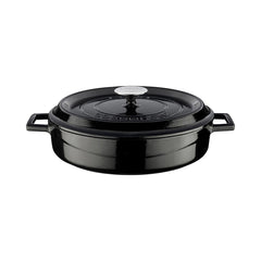 Turgla Cast Iron dia.11" h:2" 3.75 qt. Round Black Cast Iron Dutch Oven