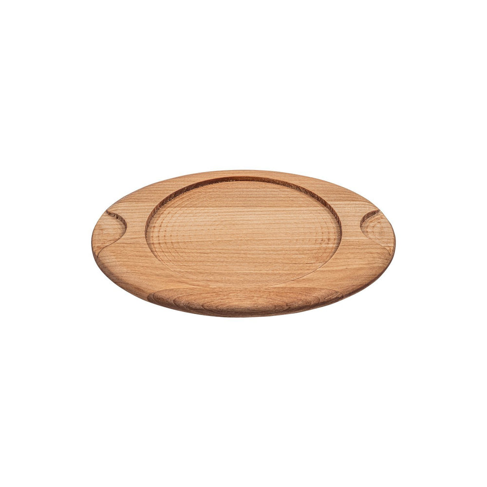 Turgla Wood dia.9.25" h:0.75" Round Brown Wood Underliner