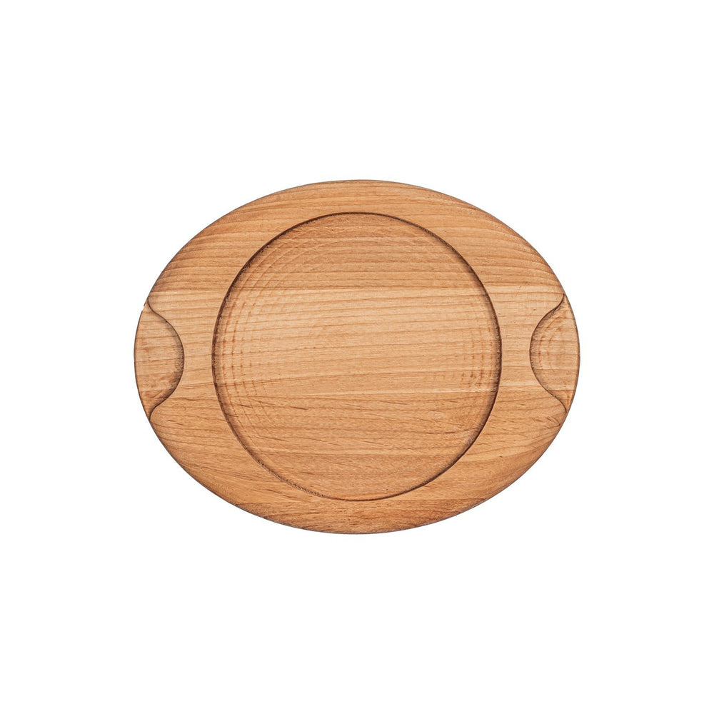 Turgla Wood dia.9.25" h:0.75" Round Brown Wood Underliner