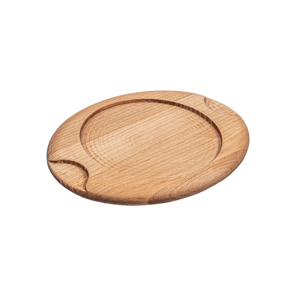Turgla Wood dia.9.25" h:0.75" Round Brown Wood Underliner