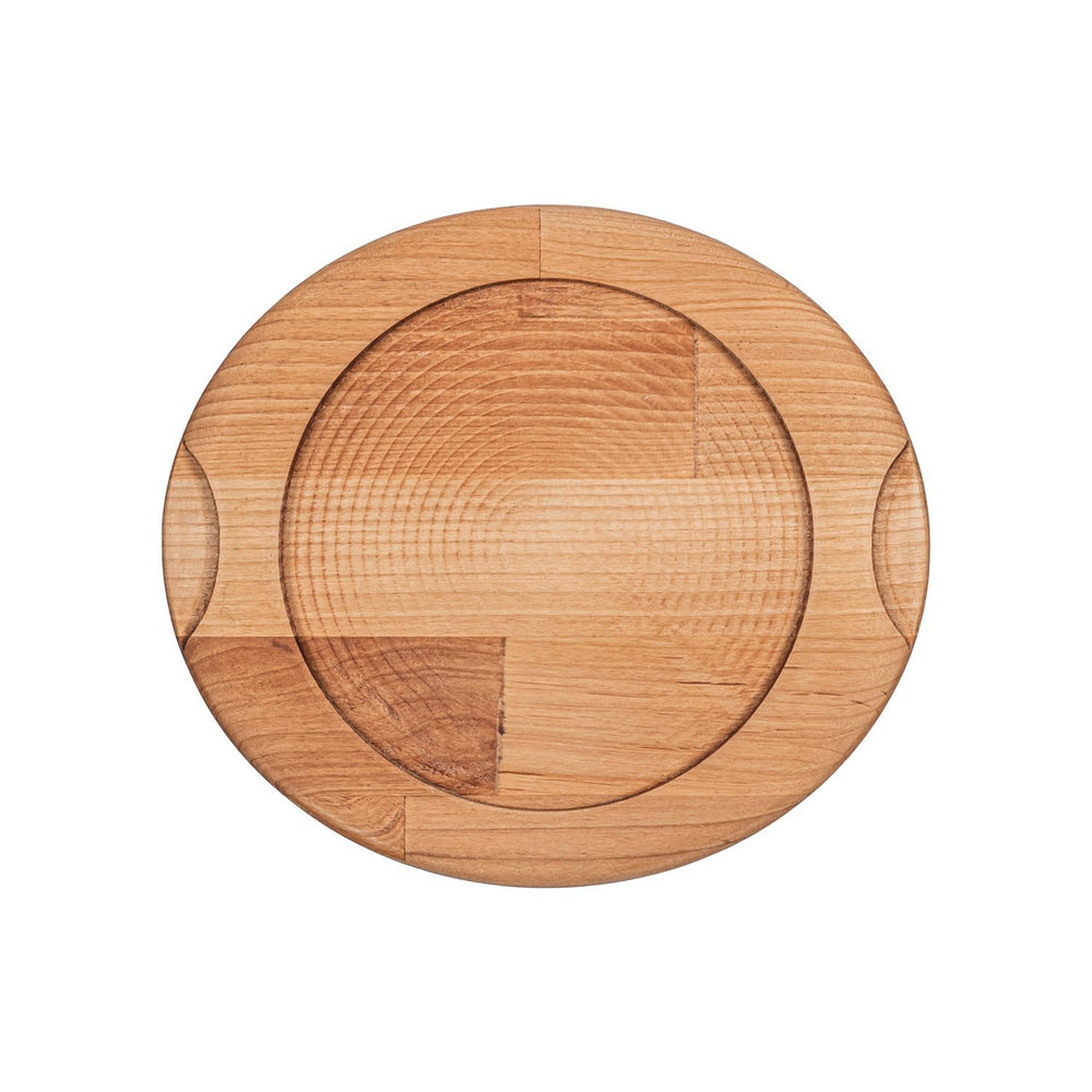 Turgla Wood dia.10.75" h:0.75" Round Brown Wood Underliner