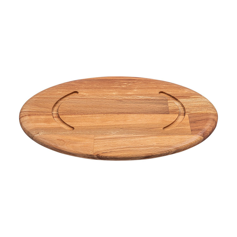 Turgla Wood 12.5" x 8.25" x h:0.75" Oval Brown Wood Underliner