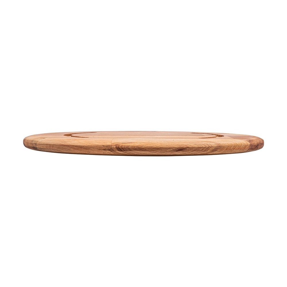 Turgla Wood 12.5" x 8.25" x h:0.75" Oval Brown Wood Underliner
