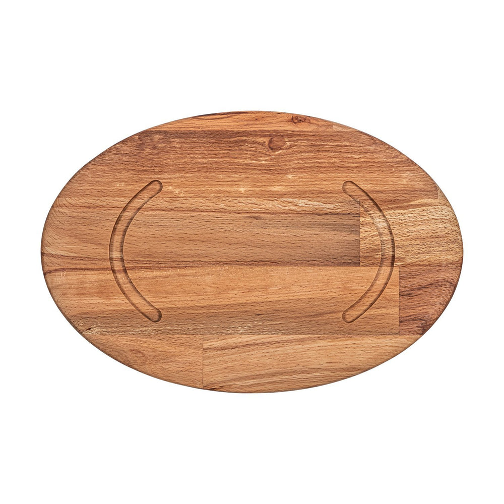 Turgla Wood 12.5" x 8.25" x h:0.75" Oval Brown Wood Underliner