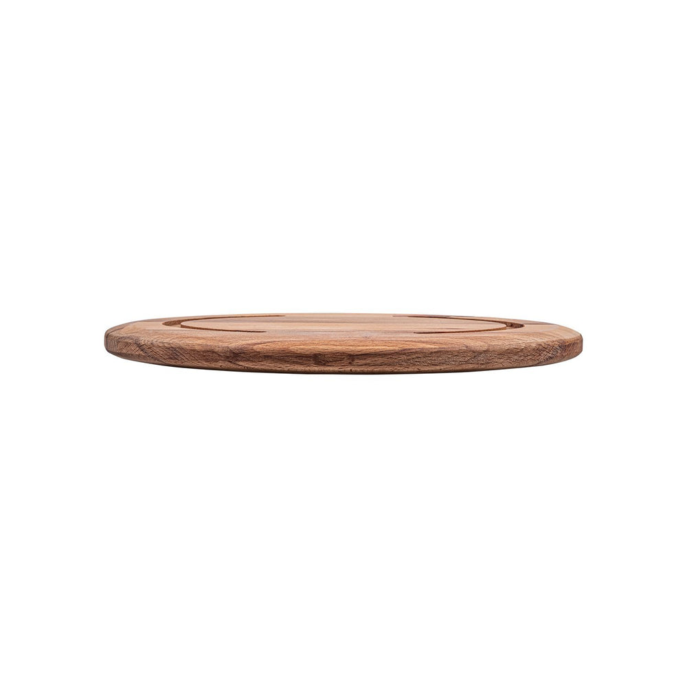 Turgla Wood 10.5" x 7.75" x h:0.75" Oval Brown Wood Underliner