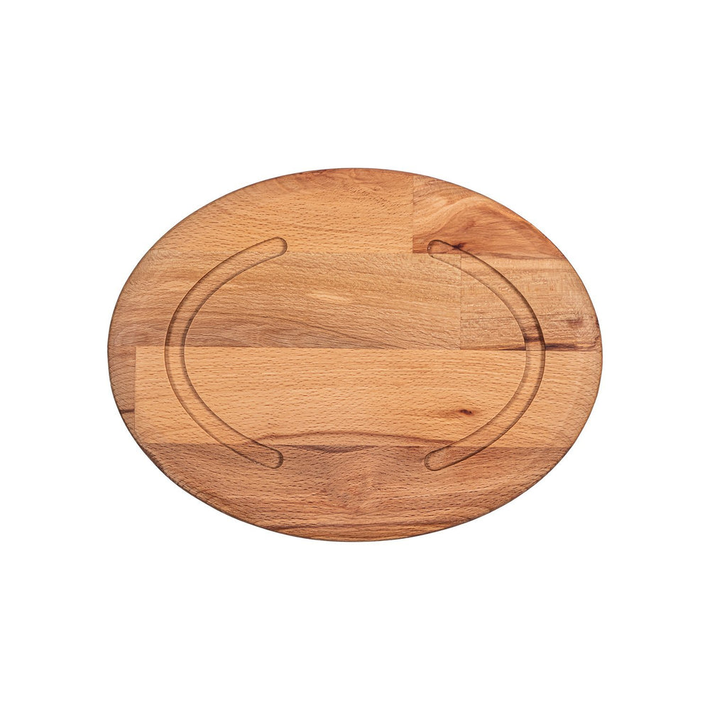 Turgla Wood 10.5" x 7.75" x h:0.75" Oval Brown Wood Underliner