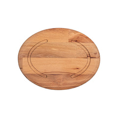 Turgla Wood 10.5" x 7.75" x h:0.75" Oval Brown Wood Underliner