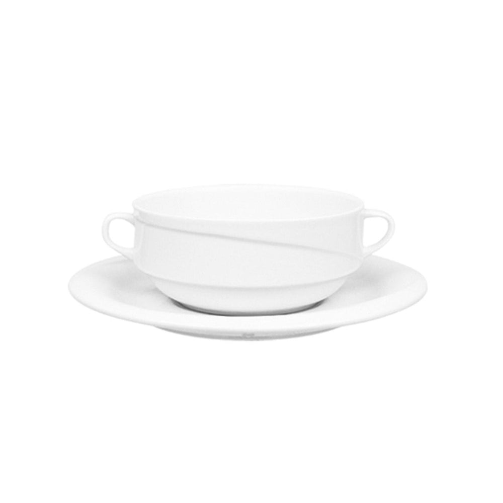 X-tanbul dia.7.25" Round White Porcelain Saucer