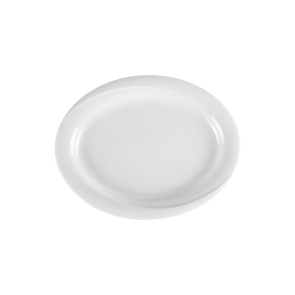 X-tanbul 11.25" x 8" x h:1" Oval White Porcelain Platter