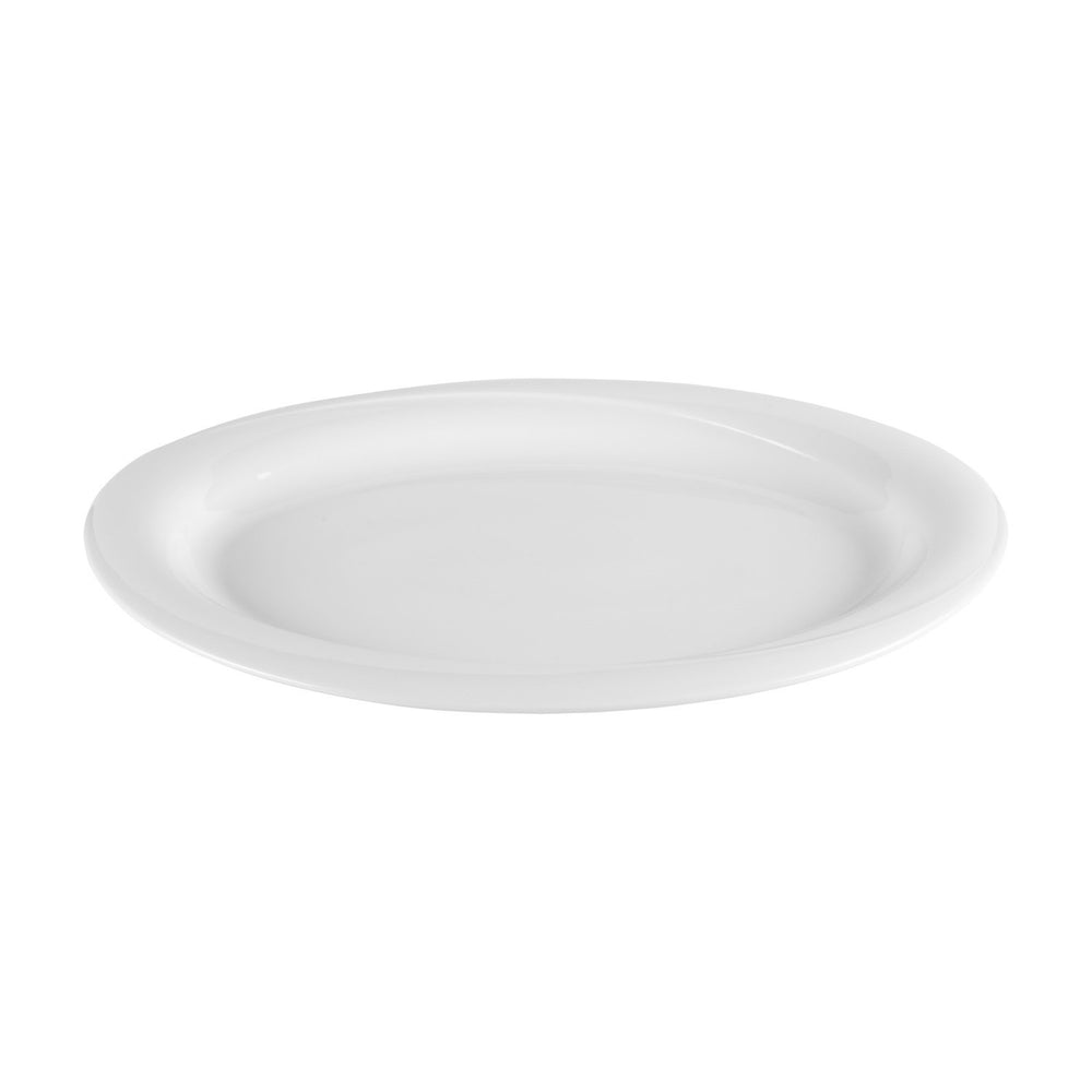 X-tanbul 15.25" x 12" x h:1.5" Oval White Porcelain Platter